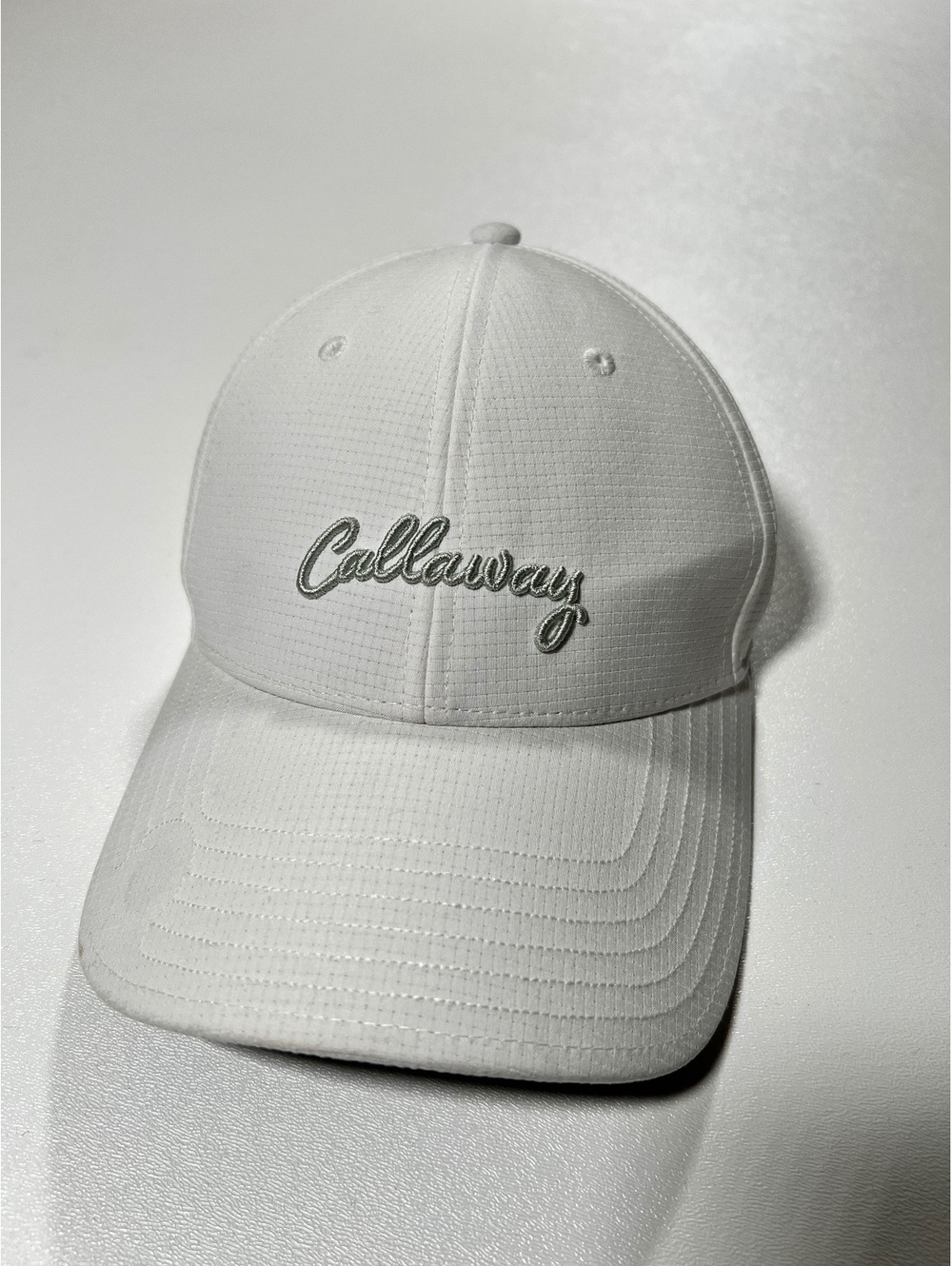 Callaway Golf White Ripstop Adjustable Hat Embroidered Logo Cap Unisex Golf